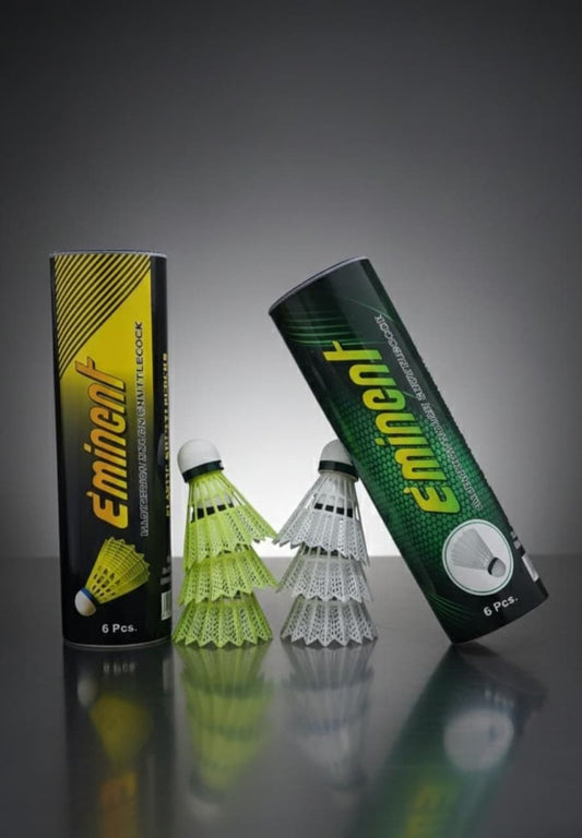 Eminent Nylon Badminton Shuttlecock – 6 Pcs Pack | Durable & Stable Flight